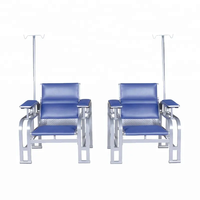 Banc d'attente pour patients, chaise d'infusion, mobilier hospitalier d'occasion pour salle de transfusion et de réception, JIEDE JD-SD03 Bleu Confortable Stable
