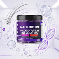 Gummies de biotine NAD OEM ODM avec peptides de collagène et resvératrol – Complément alimentaire en vrac