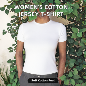 Camiseta Casual de Manga Corta para Mujer, de Algodón Jersey, Transpirable, con Logotipo Estampado, Color Liso, Fabricada por [Nombre del Fabricante] - Product Image 2