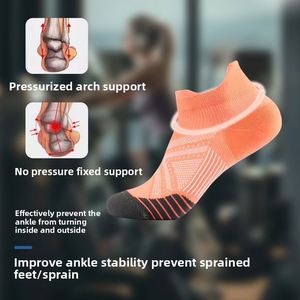 Chaussette de compression basse en nylon et élasthanne pour la course à pied, taille unique pour hommes et femmes, offre une protection - Product Image 2