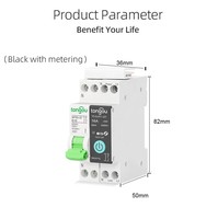 Disjoncteur intelligent TONGOU API TUYA 1P 63A sur rail DIN, commande à distance sans fil Zigbee pour maison intelligente