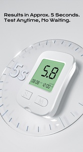 Appareil de mesure de la <span class=keywords><strong>glycémie</strong></span> sans codage, à calibration rapide, certifié CE pour usage médical à domicile, avec bandelettes de test, stylo et lancettes - Product Image 3