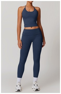 New Halter Sport Bra and Gym <b>Leggings</b> Yoga Set Athletic Wear <b>Women</b> Streetwear Workout Clothing Gym Fitness Sets - Product Image 2