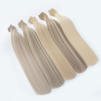 Extensions de cheveux vierges de bonne qualité Luxsea, nouveau design, trame cutanée, volume Genius, cheveux russes teints, micro-liens