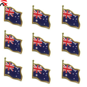 Broche personnalisée drapeau australien, badges en alliage époxy cristal drapeaux <span class=keywords><strong>du</strong></span> <span class=keywords><strong>monde</strong></span>, épingles métalliques transfrontalières pour cadeau - Product Image 1