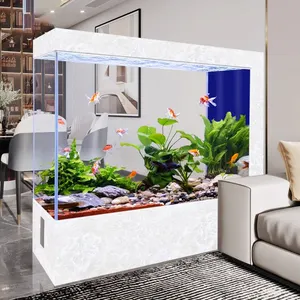 Acquario per acquario in vetro Arowana grande personalizzato con sistema di filtraggio lampada per mobili acquario decorazione per la casa