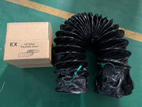Tuyau de ventilation flexible pré-isolé en PVC pour gaz de combustion et air, 300 mm, 12 pouces, 10 mètres