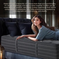 King Queen Fünf-Sterne-Hotel Langlebige Moderne Komfort-Taschenfederkernmatratze mit Gel-Memoryschaum und Latex-Topper