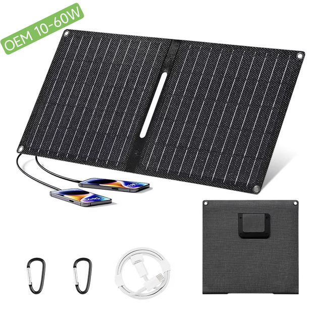 Top Quality 10w Foldable Solar Panel with USB & Type-C Output Portable ETFE Solar Charger for Outdoor Camping and Hiking