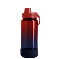 Bouteille d'eau de sport Hydrate Flask avec poignée portable, base en silicone, sans BPA, anti-fuite, compatible lave-vaisselle, réutilisable, en Tritan pour l'extérieur