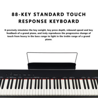 Clavier de piano électronique professionnel Beisite S-197, 88 touches, orgue électrique, action marteau, haut-parleur intégré pour l'éducation musicale