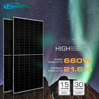 Haute efficacité 640w-660W puissance Mono demi-cellule panneau solaire monocristallin 600W Pv Module 10 ans de garantie