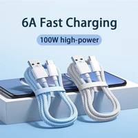 Câble USB C de charge rapide 6A, câbles de données haute puissance 100W pour chargeur de téléphone, accessoires électroniques