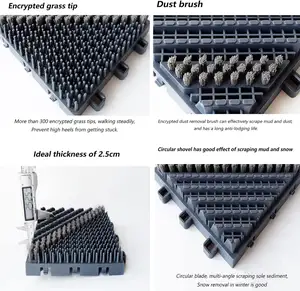 Anti-Rutsch-Staubs and entfernung Modularer EVA-PVC-Bodens chlamm weg Rutsch fester Außen boden Interlocking-Eingangs matte - Product Image 4