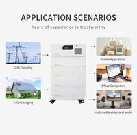 Batterie solaire domestique empilable 51,2 V 20 kWh 25 kWh 100 Ah, système de stockage d'énergie photovoltaïque hybride sur réseau, station d'énergie au lithium CAN