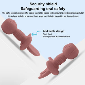 Ensemble d'alimentation écologique pour enfants, assiette d'aspiration, cuillère d'entraînement, cuisine, cuillère et fourchette en Silicone pour bébé, vente en gros - Product Image 3