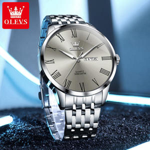   3633 Montre de luxe personnalisée OEM/ODM avec logo, classique, étanche, calendrier, lumineuse, pour homme d'affaires, montre à quartz de marque pour homme - Product Image 3