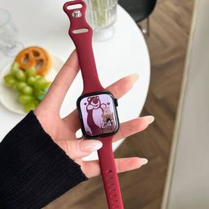สายซิลิโคนบางเฉียบสำหรับ Apple Watch น่ารัก สปอร์ต ลำลอง ระบายอากาศได้ดี วัสดุยาง รุ่น IWatch10 - Product Image 3