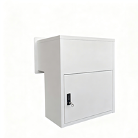 Grande boîte aux lettres extérieure en acier Boîte de livraison antirouille Petite boîte à colis postal en brique Boîte aux lettres étanche avec porte arrière