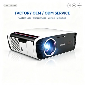 โปรเจคเตอร์ LCD สมาร์ท 1080P ความสว่าง 18500 ลูเมนส์ รองรับ 4K ความคมชัด 18000:1 ระบบเสียงไฮไฟสเตอริโอ ลำโพงในตัว รับผลิตแบบ OEM/ODM สำหรับห้องเรียน ขายส่ง - Product Image 1