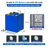 Cellule de Batterie LiFePO4 EVE MB31 314Ah 280Ah, 8000 Cycles, 3.2V, Rechargeable, pour Stockage d'Énergie