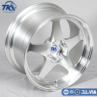 Rines de Aleación Forjados Estilo Regamaster EVO II, Color Plata Brillante, 17, 18 y 19 Pulgadas, 5x114.3, Ligeros, Monobloque, para Honda Civic y Fit