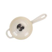 Cacerola de Hierro Fundido Esmaltada con Tapa, Mini Cacerola de Hierro Fundido Esmaltada, Olla para Leche