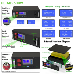 10 Year Warranty 6500+ Cycles 51.2V 120Ah 150Ah 200Ah 300Ah 400Ah Bluetooth 16S BMS Solar <strong>48V</strong> 100Ah LiFePO4 Home Storage <strong>Battery</strong> - Product Image 3