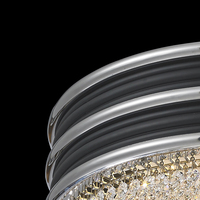 VHLuxury Lustre en cristal de style moderne Source de lumière LED Base en acier inoxydable pour le salon, l'hôtel pour l'intérieur et la chambre à coucher