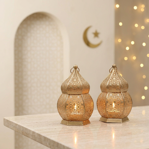 2026 Hot Selling Handmade Mini <b>Moroccan</b> Floral Design Metal Tea Light Candle Holder Ramadan Home <b>Decorations</b> - Product Image 1