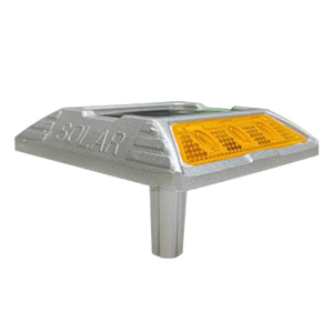 Marcador de carretera de seguridad de alto tráfico con energía solar LED de aluminio <span class=keywords><strong>Reflector</strong></span> blanco para Advertencia de tráfico de calles de carreteras - Product Image 4