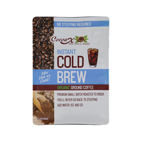 Sachet Doypack Populaire Personnalisable Anti-humidité Qualité Alimentaire à Fond Plat Scellé sur Huit Côtés avec Valve pour Grains de Café