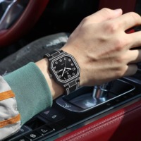 POEDAGAR 608 Montre Homme Tendance Créative Étanche Lumineuse Date Jour Bracelet Silicone Unique Quartz Montre-Bracelet Masculine Reloj