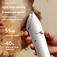Tondeuse pour animaux à faible bruit, 2 vitesses réglables, lame en céramique, kit de coupe-ongles avec lumière, Tijeras Para Perros, toilettage des chiens