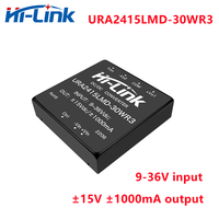 Hi-Link LED light 30W DCDC Module d'alimentation à découpage URA2415LMD-30WR3 convertisseur isolé 24V à 15V 1A double sortie pour la charge EV