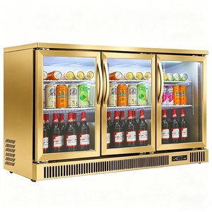 Refrigerador de Cerveza de Acero Inoxidable con 3 Puertas de Vidrio, Enfriamiento por Ventilador de Una Sola Temperatura, Gran Capacidad, Vitrina Exhibidora de Bebidas - Product Image 6
