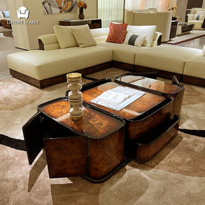 Juego <span class=keywords><strong>de</strong></span> Sofás <span class=keywords><strong>de</strong></span> Diseño Italiano <span class=keywords><strong>de</strong></span> Primera Calidad, Muebles <span class=keywords><strong>de</strong></span> Lujo para Villa, Mesa <span class=keywords><strong>de</strong></span> Centro Moderna <span class=keywords><strong>de</strong></span> Madera Maciza Enchapada, Personalización para Sala <span class=keywords><strong>de</strong></span> Estar - Product Image 2