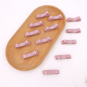 Pinzas para el Cabello con Lazo de Listón Petersham para Bebés y Niñas Pequeñas, Pinzas Finas para el Cabello con Flequillo, Mini Lazos, Accesorios - Product Image 3