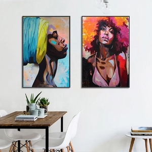 Tableaux d'art mural moderne noir et blanc avec <span class=keywords><strong>femme</strong></span> africaine <span class=keywords><strong>nue</strong></span>, impressions sur toile imperméable écologique pour salon - Product Image 3