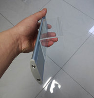 Plaques de porte en profilé aluminium, signalétique de bureau interchangeable, support de signalisation incurvé, système modulaire en acrylique