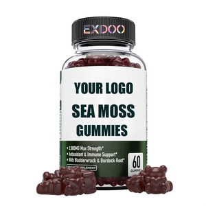 Hot Sale Halal Sea <strong>Moss</strong> Gummies Vitamin <strong>C</strong> Sea Black Seed Oil Ginger Supplements Improve Immunity for Adults - Product Image 1
