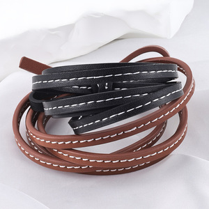 Leather Rope Cord DIY Jewelry Accessory Smooth Style Luxury Commute <b>Bag</b> <b>Charm</b> String High Quality Wholesale - Product Image 3