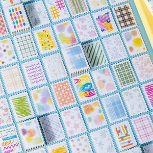 30pcs Decorative Sticker Sheet Square Die-Cut <b>Paper</b> Stickers Self-Adhesive Matte Varnishing Geometric <b>Pattern</b> Home Decoration - Product Image 1