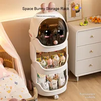 Étagère de rangement multi-niveaux grande capacité pour poussette, motif dessin animé mignon, pour produits pour bébés, collations et vaisselle domestiques