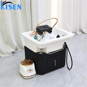 KISEN Fauteuil de lavage pour salon de beauté, avec bassin en céramique pour soins japonais de spa capillaire, hydrothérapie et massage - Product Image 3
