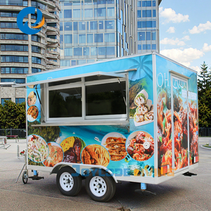 Remorque alimentaire commerciale personnalisée avec four à pizza en acier inoxydable et construction en fibre de verre pour la vente de glaces et de hot-dogs - Product Image 5