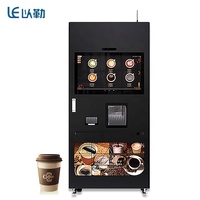 Distributeur automatique de café chaud et glacé avec des fonctionnalités uniques, accepte les paiements par carte de crédit, code QR et jetons, bon prix