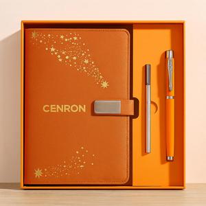 Set de Regalo Corporativo VIP 2026, Agenda de Cuero PU de Lujo con Cubierta Dorada, Bolígrafo con Logotipo Personalizado y Caja de Regalo - Product Image 6