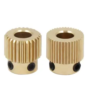 1PC 26/40 Tooth Gear 3D Printer Brass Feed Gear MK8 Extruder Extrusion Wheel Feed Gear, 3D Printer Extrusion Wheel Accessories