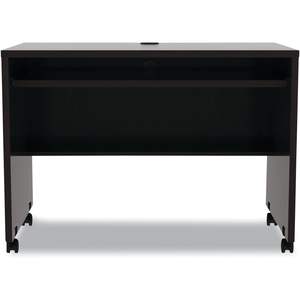 Alera Valencia Series Mobile Workstation Desk Espresso Solid Wood Plate Material 41 3/8 X 23 5/8x 29 7/8 for <b>Office</b> Bedroom Use - Product Image 4